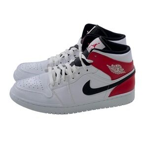 Air Jordan 1 Mid Chicago White Black Red Shoes Men's 9.5 Sneakers [554724-116]
